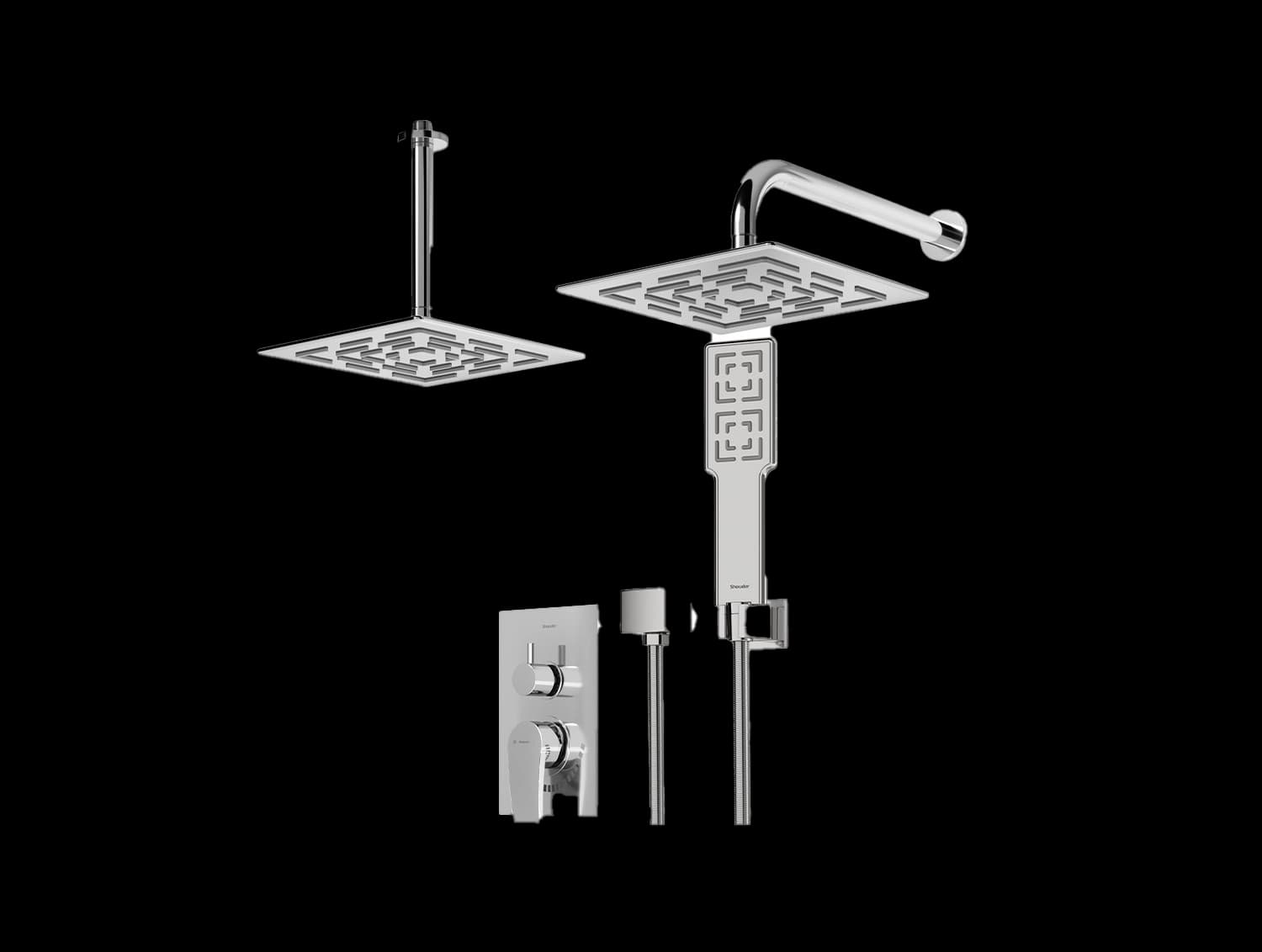 شیر حمام توکار شودر مدل رومر پلاس BRASS | تیپ 3