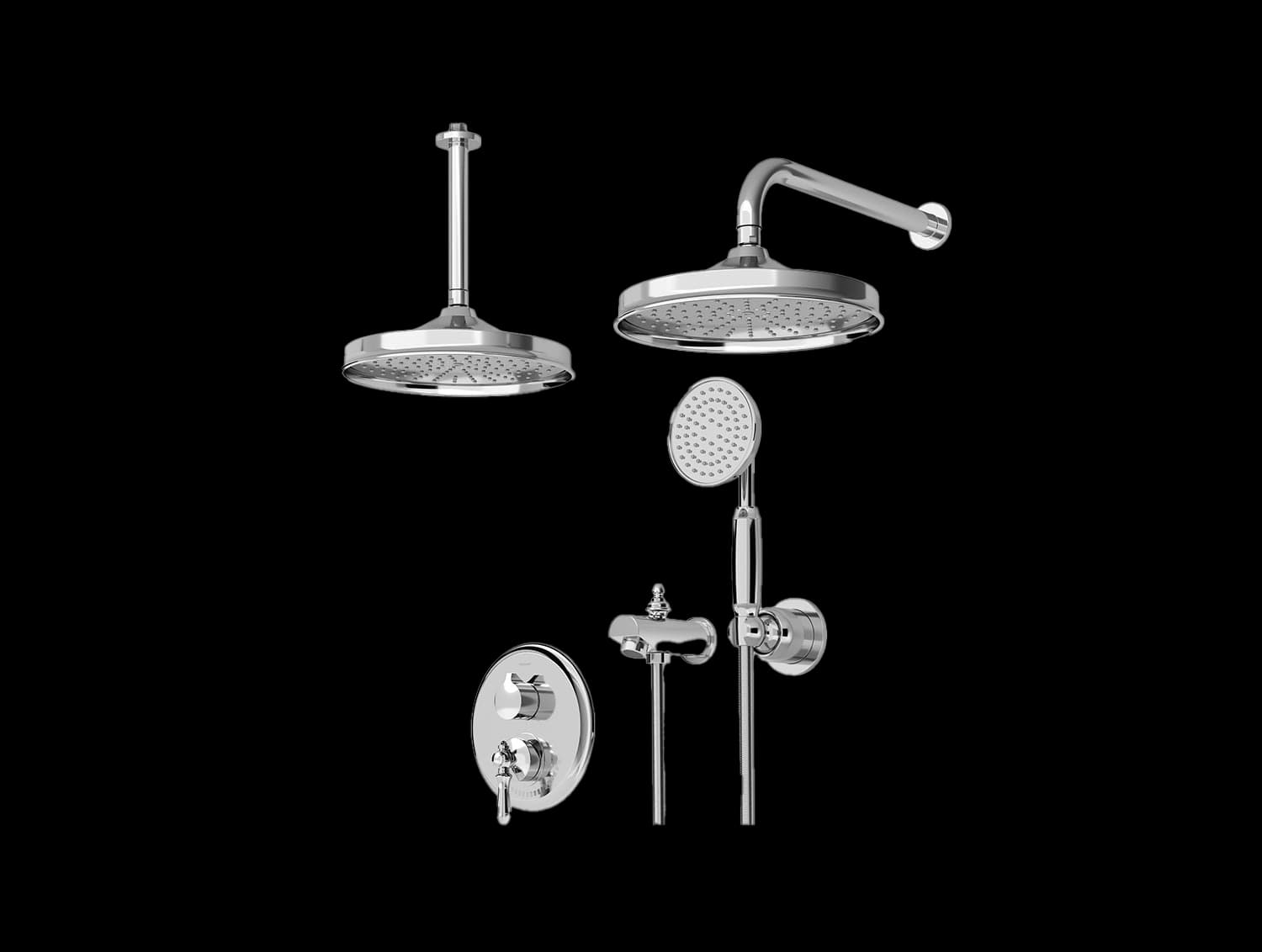 شیر حمام توکار شودر مدل زیگموند BRASS | تیپ 4